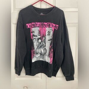 Disney Black and Pink Nightmare Graphic Crewneck Sweater